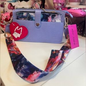 Betsey Johnson “XOHANNAH” Purple Crossbody